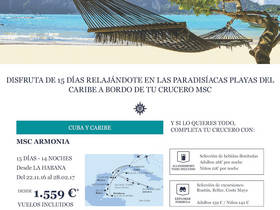CRUCERO POR CUBA Y CARIBE CON VUELOS INCLUIDOS